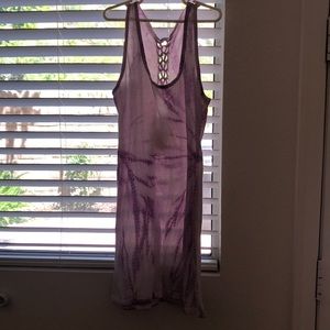 very flowy, light dress. Tie die (white&purple)